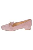 Suede Pink Heeled-loafer