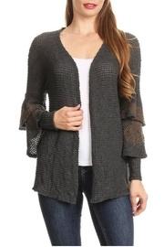  Ruffle Sweater Cardigan
