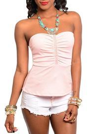  Beaded Strapless Top