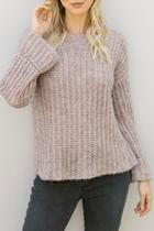  Mixed 2 Tone Sweater With Drop Shoulder