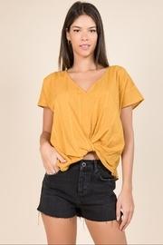  Short-sleeve Mustard Top