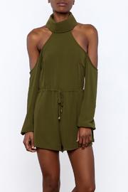  Olive Open-shoulder Romper