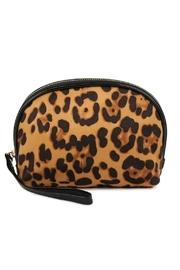  Round-top Leopard-pattern Cosmetic-bag