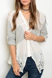  Ivory Gray Blouse