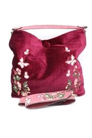  Velvet Floral Hobo