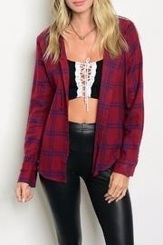  Plaid Wine Hoodie