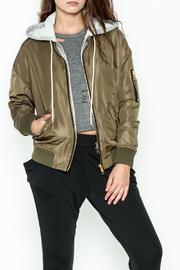  Nylon Layered Bomber Jacket