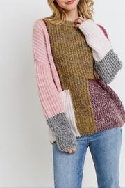  Colorblock Patched Sweater