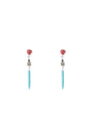  Roses And Turquoise Earrings