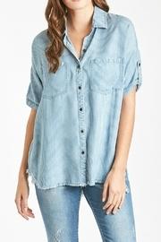  Striped Denim Top
