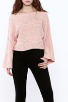  Batwing Knit Cropped Sweater