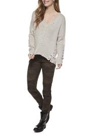 V-neck Eyelet Sweater