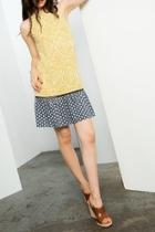  Mustard Print Knit Dress