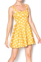  Mustard Polka Dot Dress
