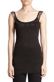  Cashmere Blend Fringe Tank