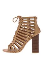  Stone Lace Up Heel