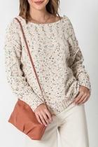  Knit Side-slit Sweater