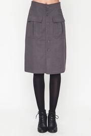  Front Button Detailed Skirt