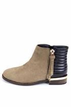  Taupe Flat Bootie