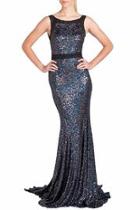 Sleeveless Sequin Gown