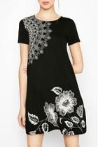 Black Midi-floral Dress