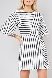  Striped Belted Shift-dress