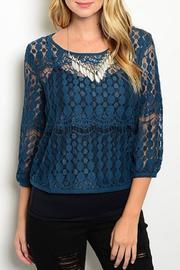  Lace Teal Top