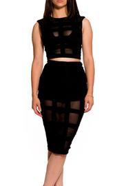  Caged Sheer Skirt Set
