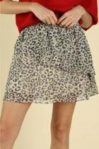  Flowy Leopard Skirt