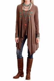  Embroidered Open Coverup