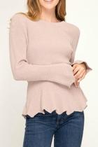  Scalloped Edged Sweater