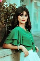  Green Butterfly Top