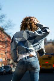  Tiffany Patchwork Star Denim Jacket