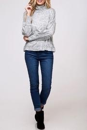  Turtleneck Top, Gray
