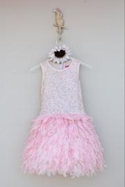  Pink Feathered Dress