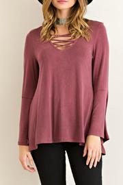  Jersey Lace Up Top