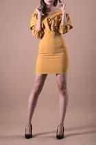  Yellow Casual Dress