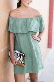  Army Off-shoulder Dress