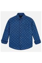  L/s Linen Printed Shirt