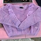  Lilac Ruffle Sweater