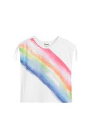  Rainbow Cinched Shoulder Tee