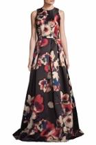 Floral Sleeveless Gown