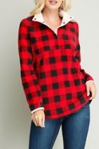  Plaid Fleece Top