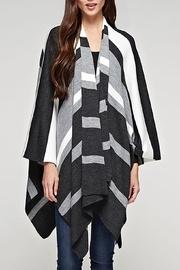  Charcoal Striped Poncho