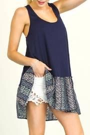  Ruffled Print Tunic