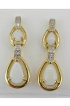  Opal And Diamond Drop Earrings