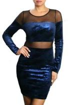 Blue Velvet Dress