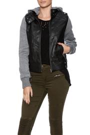  Vegan Leather Hoodie