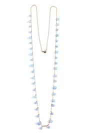  Long Necklace W/blue-crystals