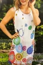  Corlorful Print Dress